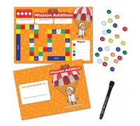 Professor Gauss™ Key Stage 2 Printed Magnet Game - Mission Addition - Magnetic A3 Sheet For Fridge, Whiteboard Or Office