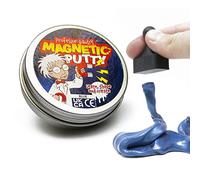 Professor Gauss™ Magnetic Putty with Skittle Magnet for Kids, Boy, Girl, Science, Learning, and Fun - Blue Goo - Pack of 2
