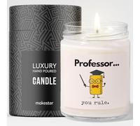 Professor Gifts - Luxury Soy Wax Candle - Vanilla, Jasmine, Sugared Almond - Makester
