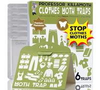 Professor Killamoth Clothes Moth Traps | Child And Pet Safe | No Insecticides | Premium Attractant | Protect Clothes, Sweaters, Wool, Carpet | Safe Moth Killer