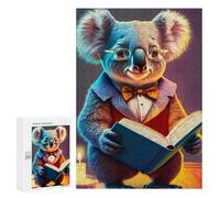 Professor Koala - Decorative Wooden Puzzle, 300 PCS, Gift for Winter Evenings, for Relaxing Solo Or Group Play