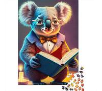 Professor Koala Jigsaw Puzzle for Adults, 1000 Pieces, 52x38cm/1000pcs, Quiet Home Activity, Weekend Downtime And Puzzle Lovers