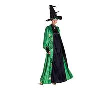 Professor McGonagall Costume, Official Deluxe Harry Potter Wizarding World Costume Dress and Hat, Multicolored, S