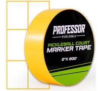 Professor Pickleball Court Tape - Makes Full Size Court - Outdoor Pickleball Marking Kit - 2" x 200 FT, Yellow Tape for Temporary Court Lines, No Residue, Quick and Easy Application