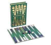 Professor Puzzle Backgammon Set | Deluxe Folding Board with 30 Wooden Counters, Dice & Doubling Die | Classic Strategy Family Board Game in Book-Shaped Gift Box | Great for Home or Travel
