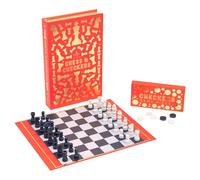 Professor Puzzle Chess & Checkers Set | Classic 2-in-1 Strategy Board Game | Folding Game Board & Premium Wooden Pieces | Family Chess Set & Checkers Set in Book-Style Gift Box | Ages 10+