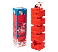 Professor PUZZLE Down The Chimney Christmas Tumble Tower Game | Wooden Blocks & Santa Balancing Fun | Family Dexterity Play for Kids & Adults | Fun Holiday Party Game & Stocking Filler