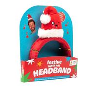 Professor PUZZLE Festive Santa Hat Musical Headband | Light-Up Christmas Party Costume Accessory with Classic Holiday Tunes | Funny Winking Santa Design | Xmas Novelty Gift for Adults & Kids