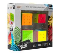 Professor Puzzle Twisted Puzzles Set of Four | 3D Brain Teaser Gear Game for Adults & Kids | Mechanical Rotating Challenge | Speed Style Logic Game | STEM Gift for Puzzle Lovers & Brain Training
