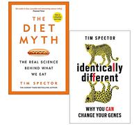 Professor Tim Spector 2 Books Collection Set (The Diet Myth & Identically Different)
