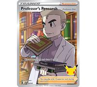 Professor's Research 024/025 Ultra Rare Pokemon Card (Celebrations 25th Anniversary) + 1x TitanCards® Toploader
