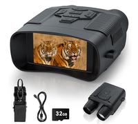 Profey 4K Night Vision Goggles, 3'' Large Screen Night Vision Binoculars for Adults, Rechargeable Super Night Vision Goggles for Hunting & Security, 32GB TF Save Photo Video