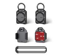 PROfezzion 2-Pack Secure GPS Tag Holder Case with Key Ring, 3M Adhesive Mount & Loop Strap for Keychain, Dog Collar, Backpack, Luggage Bag, Car & More, IPX8 Waterproof, Full Cover & Discreet