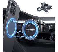 PROfezzion CD Slot & Vent Clip Combo Magnetic Phone Holder Compatible with MagSafe on Car CD Player Slot or Air Vent for iPhone 16 15 14 13 12 Pro Max Plus, Mag-Safe Case & All Phones