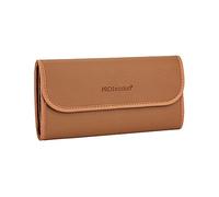 PROfezzion Deluxe Lens Filter Case 4 Pockets Camera Lens Filter Storage Pouch PVC Carry Bag for Circular ND CPL UV Polarising Neutral Density Filter up to 82mm with Microfiber Cleaning Cloth, Brown