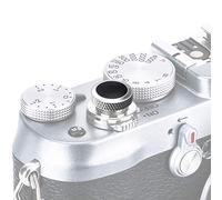 PROfezzion Deluxe & Sturdy Brass Soft Release Button with PU Leather Surface for Fuji X-T5 XT4 XT3 X100V X100F X100T X-T30 XT20 XPRO3 XPRO2 X-E2S X30 & Film SLR with Threaded Screw Hole Shutter Button