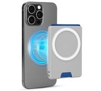 PROfezzion Double Sided Magnetic Phone Wallet, Anti-Slip Durable Plastic Card Holder 2-Cards Designed for MagSafe Compatible with iPhone 16 15 14 13 12 Pro Max Plus & MagSafe Case (0.3" Thick) - Grey