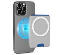 PROfezzion Double Sided Magnetic Phone Wallet, Anti-Slip Durable Plastic Card Holder 2-Cards Designed for MagSafe Compatible with iPhone 16 15 14 13 12 Pro Max Plus & MagSafe Case (0.3" Thick) - Grey