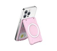 PROfezzion Double Sided Magnetic Phone Wallet, RFID Blocking Snap-on Hard Shell Card Holder 4-Cards Designed for MagSafe Compatible with iPhone 16 15 14 13 12 Pro Max Plus & MagSafe Case (0.5" Thick)