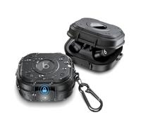 PROfezzion for Beats Powerbeats Pro 2 Case Cover, Heavy Duty Hard Shell Lock Case with Full Coverage and Secure Locking Latch for Power Beats Pro 2 Earbuds - Jet Black (Not for the Powerbeats Pro1)