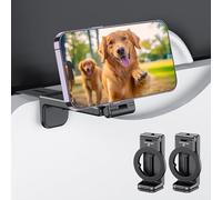 PROfezzion Travel Phone Holder Mag Safe Flight Phone Mount 360° Rotatable for iPhone 16 16 Plus 16 Pro 16 Pro Max 15 14 13 12 series & Mag-safe Case,for Airplane,Train,Desk,Kitchen,Foldable 2Pcs Black