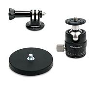 PROfezzion Magnetic Mount for GoPro, Strong Manget Base with Detachable 360° Rotation Ball Head for GoPro Hero 13/12/11/10/9/8/7/6, DJI Osmo Action 6/5/4, X6/X5/X4/X3/Ace/Ace Pro Action Cameras