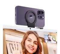 PROfezzion Metal Continuity Camera Mount for Mac Desktops & Displays, Compatible with iMac 2017 & Later, iMac Pro 2017, Studio Display, Pro Display XDR, iPhone 17/16/15/14/13/12 Phones & Mag-Safe Case