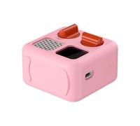 PROfezzion Silicone Adventure Jacket Cover for Yoto Mini, Protective Sleeve with Wrist Lanyard for Yoto Mini Kids Audio & Music Player, Anti-slip Skin Cover Case (Pink)