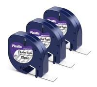 PROFICETIK 12267 Label Tape Compatible with Dymo Letratag Refills Plastic