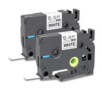 PROFICETIK 2-Pack Tze-231 Compatible with Brother P-Touch Label Tape White | TZe 231 TZ 12mm 0.47 Laminated Tape Black on White Work with Brother Label Maker 101c 1000 1010 1080 P700 H100 H105 H107