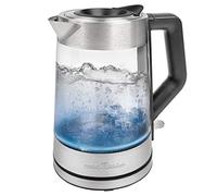 ProfiCook® Glass Kettle, 1.7 Litres, 2200 Watt, Kettle, Temperature-Dependent Water Tank Lighting, Kettle, Glass, Automatic Shut-Off, PC-WKS 1190 G