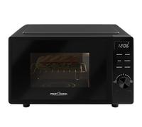 ProfiCook PC MWG 1278 Microwave Oven with Grill, 20 Litres, Microwave without Platter for Even Heat Distribution, Black with Timer and Defrosting Function, Includes Grill Grate, 23 x 20 cm, 1150 W