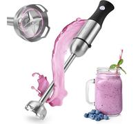 ProfiCook PC-SM 1094 Extra Long Stainless Steel Mixing Rod with 4 Stainless Steel Blades, Variable Speed Control