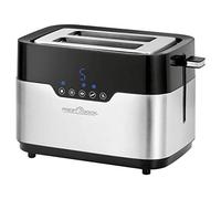 ProfiCook PC-TA 1170 Sensor Touch 2 Slice Toaster, Bun Attachment, Crumb Drawer, Centring Function, 7 Browning Levels, Stainless Steel, Black
