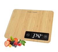 ProfiCook® Precise Kitchen Scales Made of 100% Bamboo, Scales with Adjustable Measurement Units and LCD Display, Digital Kitchen Scales with Measuring Range up to 5000 g and Tare Function, PC-KW 1271