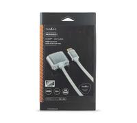 Profigold 2m HDMI to DVI-D 24+1-Pin Male 24K Braided Metal Cable