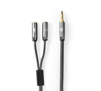Profigold 3.5mm Audio Headset Mic Y Splitter Cable Adapter to 2 TRS Tablets