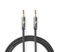 Profigold 5m Braided AUX Cable Audio Lead 3.5mm Jack to Jack Stereo Male Metal