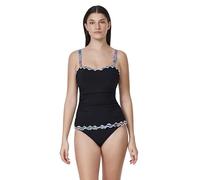 Profile by Gottex Women's Layla Tricolore D-Cup Tankini Top, Black, 32D