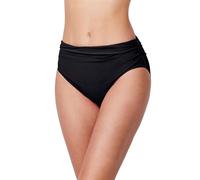Profile by Gottex Women's Tutti Frutti Shirred Mid Rise Swim Bottom Bikini, Black, 18
