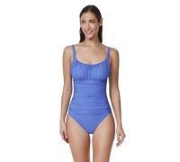 Profile by Gottex Women's Tutti Frutti Shirred Peasant One Piece Swimsuit, Hamptons Blue, 20