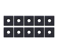 Profile Cover Plates Set - 10PCS Aluminum Alloy, Anodized Finish, Screw Fixing for Easy Installation, Industrial Frame & Robotics Use, Single Hole Compact Des (type 2)