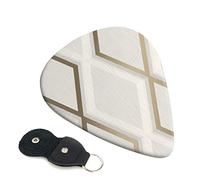 Profile Geometric Ivory Gold Printed Guitar pick Guitar Plectrums for Acoustic Guitar Electric Guitar Bass Guitar - Guitar Accessories - 6 Pack 0.71mm