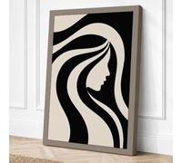 Profile in Motion Modern Canvas Wall Art Print 30x20 Inch (76 x 51 cm)