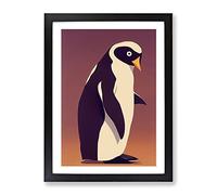 Profile Of A Penguin No.1 Framed Print for Living Room Bedroom Home Office Décor, Wall Art Picture Ready to Hang, Black A4 Frame (34 x 25 cm)