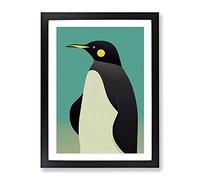Profile Of A Penguin No.2 Framed Print | A3 Black Framed Wall Art | Ready to Hang | Modern Nature Picture | Living Room Bedroom Lounge Office
