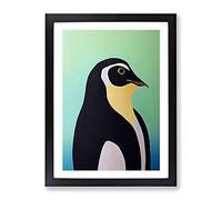 Profile Of A Penguin No.3 Framed Print | A2 Black Framed Wall Art | Ready to Hang | Modern Nature Picture | Living Room Bedroom Lounge Office