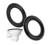 Profile seal for drain valve, 2 pieces, Ø 67 x 43 x 7 mm, for 1 1/2 inch sink sets, sink valve base replacement seal, kitchen tap seal set, sealing ring installation system