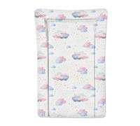 Profiled Soft Base Newborn Baby Changing Unit Mat with Raised Edges 73x46 cm (Clouds)