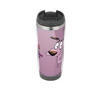 Profiles Courage The Cowardly Dog - Travel Mug, Thermal Insulated Cup for Hot and Cold Beverages Drinks